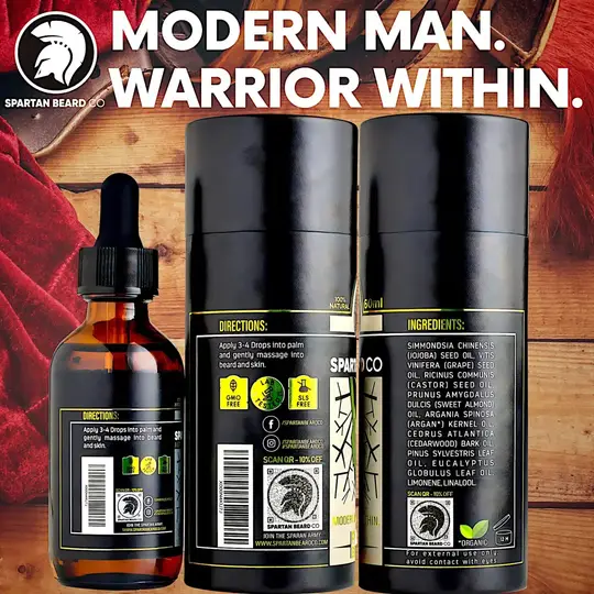 𝗦𝗣𝗔𝗥𝗧𝗔𝗡 𝗕𝗘𝗔𝗥𝗗™ Oil (80% KORTING - Eerste bestelling)